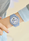 CASIO BABY-G ANALOGUE / DIGITAL FLORAL DIAL BLUE BAND BGA290FL-2A
