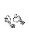 STOLEN GIRLFRIENDS CLUB JAGGED TEARDROP AMETHYST EARRINGS JWL1-26-1
