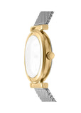 DKNY EVENING CRYSTAL SET SILVER DIAL STAINLESS STEEL MESH DK1L082M0055