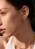 ANIA HAIE PUNK GOLD CZ DOUBLE HOOP EARRINGS E053-10G