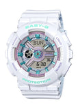 CASIO BABY-G ANALOGUE / DIGITAL GLOSSY SOFT BLUE RESIN BAND BA110MC-7A