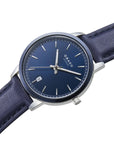 OBAKU SALVIE-SAXE BLUE LEATHER BAND BLUE DIAL V270GDHLRL