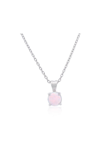 GEORGINI WISTERIA CREATED OPAL PENDANT SILVER NECKLACE IP1182W