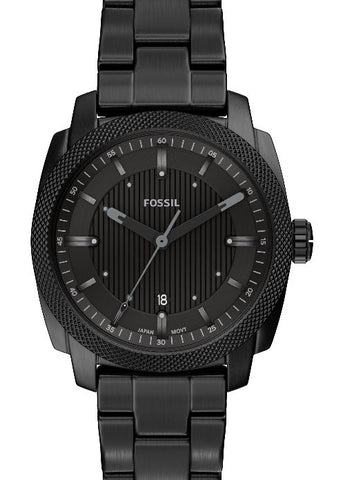 FOSSIL MACHINE BLACK DIAL BLACK BRACELET FS6186