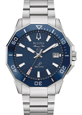 BULOVA GENTS MARINE STAR BLUE DIAL STAINLESS STEEL 96B433