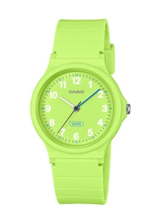 CASIO ANALOGUE SLIM GREEN DIAL BIO BASE GREEN RESIN BAND LQ24B-3B