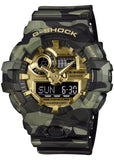 CASIO G SHOCK ANALOGUE/DIGITAL CAMOUFLAGE RESIN GOLD ACCENTS GA700CMG-3A