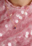 GEORGINI WISTERIA PENDANT AMETHYST CZ GOLD NECKLACE IP1216GA