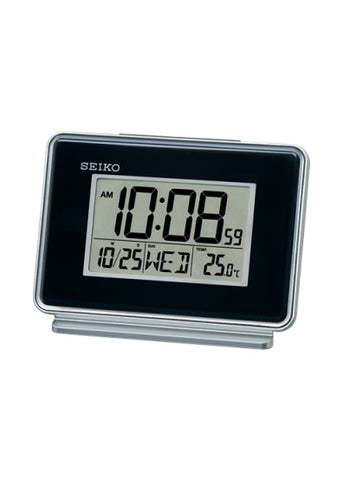 SEIKO ALARM CLOCK DUAL DIGITAL BLACK QHL068-K