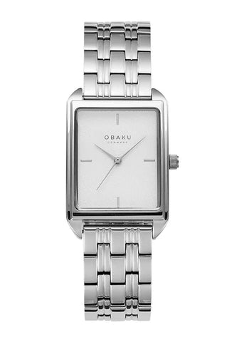 OBAKU KAMILLE BRACE STAINLESS STEEL BRACELET SILVER DIAL V293LXCISC