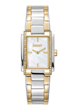 DKNY EVENING RECTANGULAR PEARL DIAL CRYSTAL SET TWO-TONE DK1L122M0075