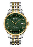 TISSOT SWISS GENT LE LOCLE POWERMATIC 80 GREEN DIAL TWO-TONE T006-407-22-093-00