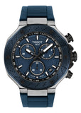 TISSOT SWISS T-RACE CHRONOGRAPH BLUE DIAL BLUE BAND T141-417-27-041-00