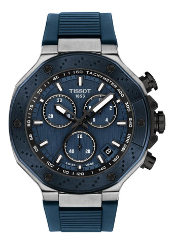 TISSOT SWISS T-RACE CHRONOGRAPH BLUE DIAL BLUE BAND T141-417-27-041-00