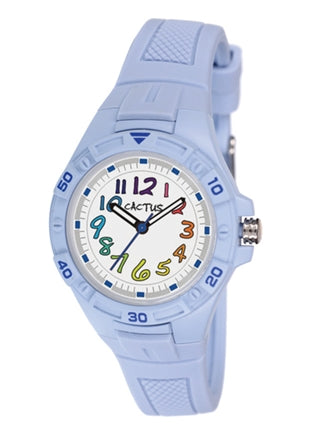 CACTUS ANALOGUE RAINBOW NUMBER SOFT BLUE SILICONE BAND CAC-145-M04