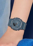 CASIO G-SHOCK DUO SLIM SMALL SIZE BLUE RESIN BAND GMAP2100BA-2A