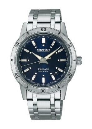 SEIKO PRESAGE AUTOMATIC STYLE 60'S BLUE DIAL STAINLESS SRPL07J