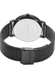 OBAKU BRINK-CHARCOAL BLACK MESH BRACELET BLACK DIAL V248GXBBMB