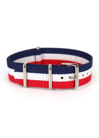 WATCH STRAP ROCHET NATO 20MM BLUE/WHITE/RED 8812006ST05