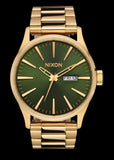 NIXON SENTRY SS GOLD / GREEN SUNRAY DIAL A356 1919-00