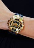 CASIO G-SHOCK ANALOGUE / DIGITAL G-STEEL METAL GOLD BLACK GM700G-9A