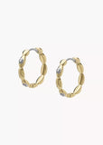 FOSSIL JEWELLERY SUTTON EVIL EYE GOLD TONE HOOP EARRINGS JF04795710
