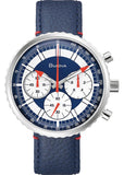 BULOVA GENTS ARCHIVE SERIES CHRONOGRAPH BLUE LEATHER 96A283