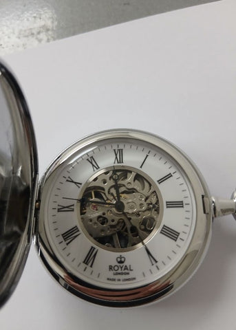 ROYAL LONDON POCKET WATCH MECHANICAL SILVER 91201.01S