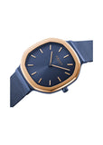 OBAKU OCTANT LILLE OCEAN BLUE MESH BRACELET ROSE BLUE DIAL V253LXSLML