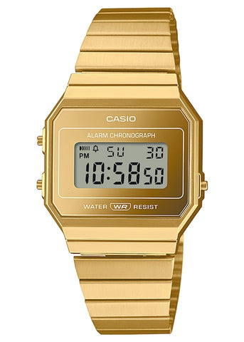 CASIO VINETAGE CLASSIC DIGITAL GOLD BRACELET A700WEVG-9A