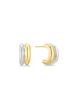 ANIA HAIE TRAILBLAZER TWO-TONE DOUBLE HUGGIE EARRINGS E067-05T