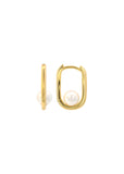 GEORGINI ADAGIO NINE-2-FIVE PEARL OVAL HOOPS GOLD IE1223G