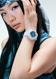 CASIO BABY-G ANALOGUE / DIGITAL GLOSSY SOFT BLUE RESIN BAND BA110MC-7A