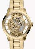 FOSSIL TOWNSMAN AUTOMATIC GOLD SKELETON GOLD BRACELET ME3280
