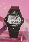 CASIO BABY-G DIGITAL GLITTER ACCENT BLACK RESIN BAND BG169KB-1D