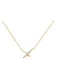 ANIA HAIE HEART HUNTER GOLD KISS PAVE GOLD NECKLACE N057-01G