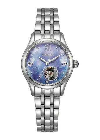 CITIZEN AUTOMATIC BLUE MOTHER OF PEARL DIAL STAINLESS STEEL PR1040-88N