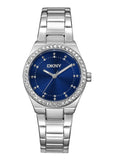 DKNY EVENING CRYSTAL SET BLUE DIAL STAINLESS STEEL BRACELET DK1L100M0055