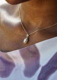 GEORGINI OPAL GLOW CREATED OPAL CZ PENDANT GOLD NECKLACE IP1184G