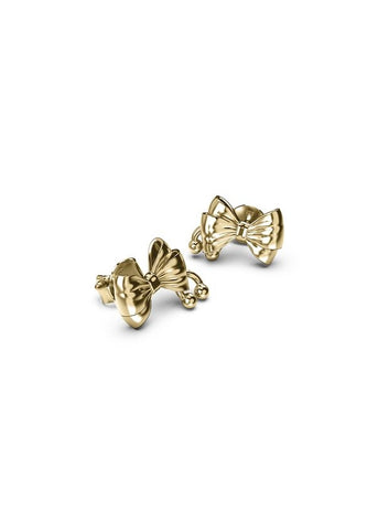 STOLEN GIRLFRIENDS CLUB PIERCED BOW EARRINGS GOLD PLATED JWL1-26-24-GP