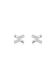 ANIA HAIE DUSK DIVAS SILVER CROSS CZ STUD EARRINGS E061-01H