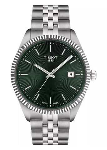 TISSOT SWISS BALLADE GREEN DIAL STAINLESS STEEL BRACELET T156-410-11-091-00