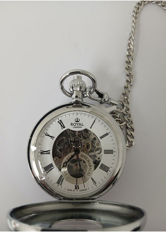 ROYAL LONDON POCKET WATCH MECHANICAL SILVER 91208-01