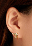 ANIA HAIE PUNK GOLD CZ STATEMENT SPIKE EARRINGS E053-05G