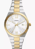 FOSSIL SCARLETTE SILVER DIAL TWO-TONE BRACELET ES5259
