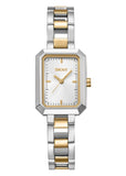 DKNY UPTOWN RECTANGULAR SILVER DIAL TWO-TONE BRACELET DK1L009M0035