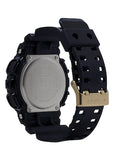 CASIO G-SHOCK ANALOGUE / DIGITAL GOLD DIAL BLACK RESIN GA140GB-1A1