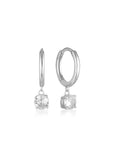 GEORGINI LOVE IS IN THE AIR BRIA HOOP EARRINGS SILVER IE934W