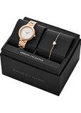 ARMANI EXCHANGE JACKIE ROSE GOLD BOX SET HEART BRACELET AX7175SET