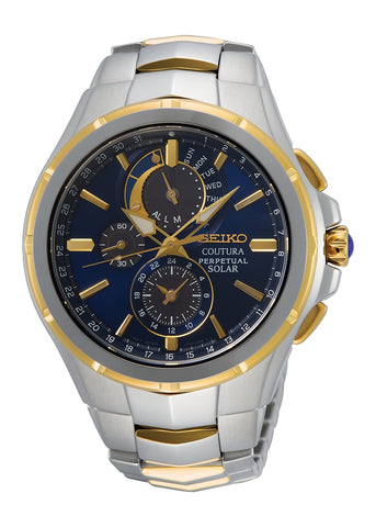 SEIKO COUTURA SOLAR PERPETUAL CHRONOGRAPH BLUE DIAL SSC798P